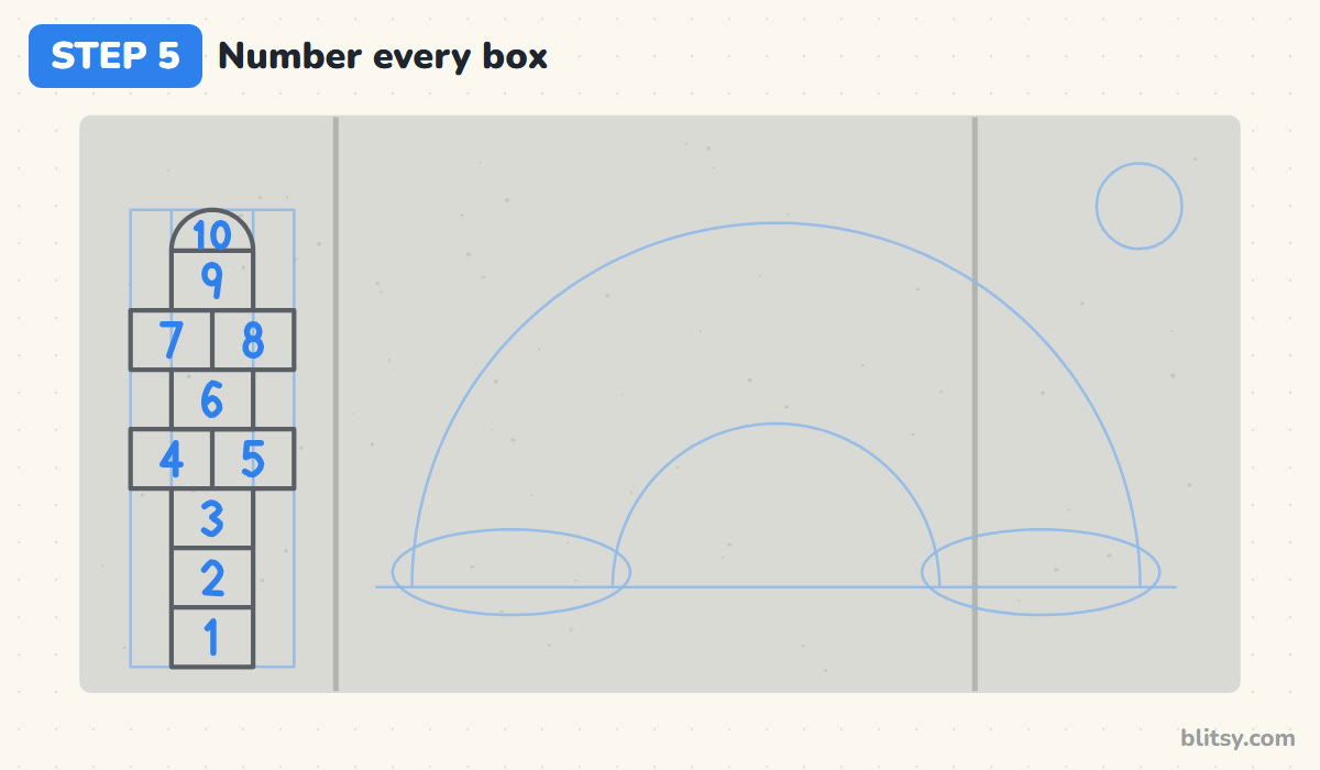 How to do chalk art step by step step 5 - number every box