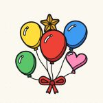 How to Draw a Balloon Step by Step (Easy Party Bunch)