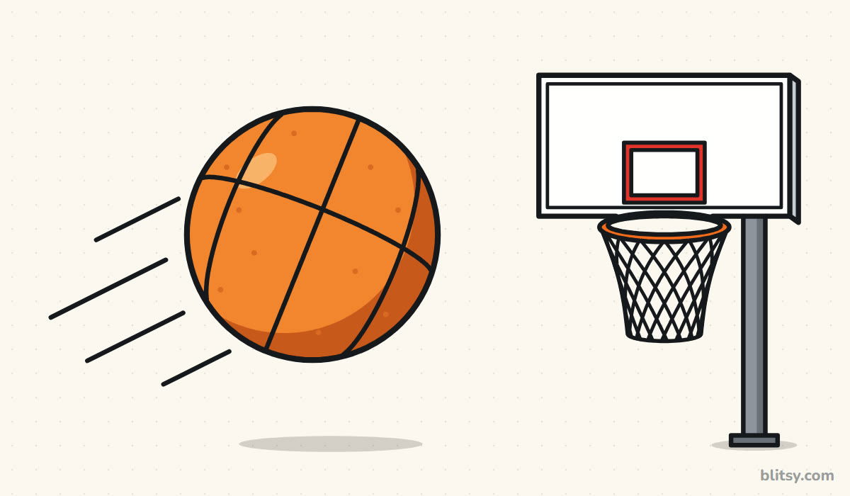How to draw a basketball step by step - finished drawing