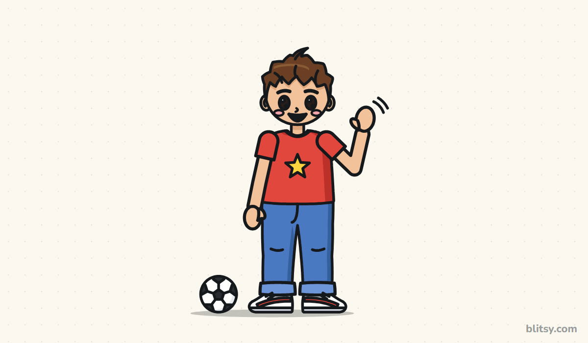 How to draw a boy step by step - finished drawing