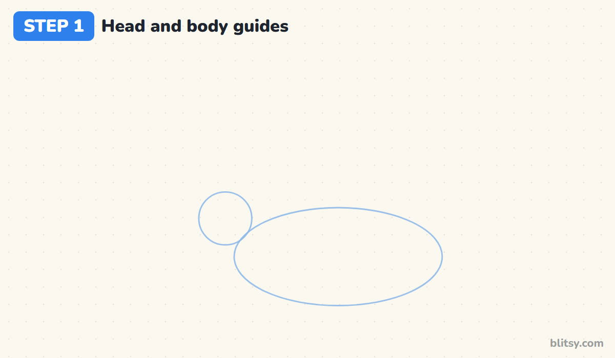 How to draw a dove step by step step 1 - sketch the head and body guides