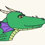 How to Draw a Dragon Head Step by Step (Easy Side View)