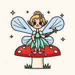 How to Draw a Fairy Step by Step (Easy Toadstool Fairy)