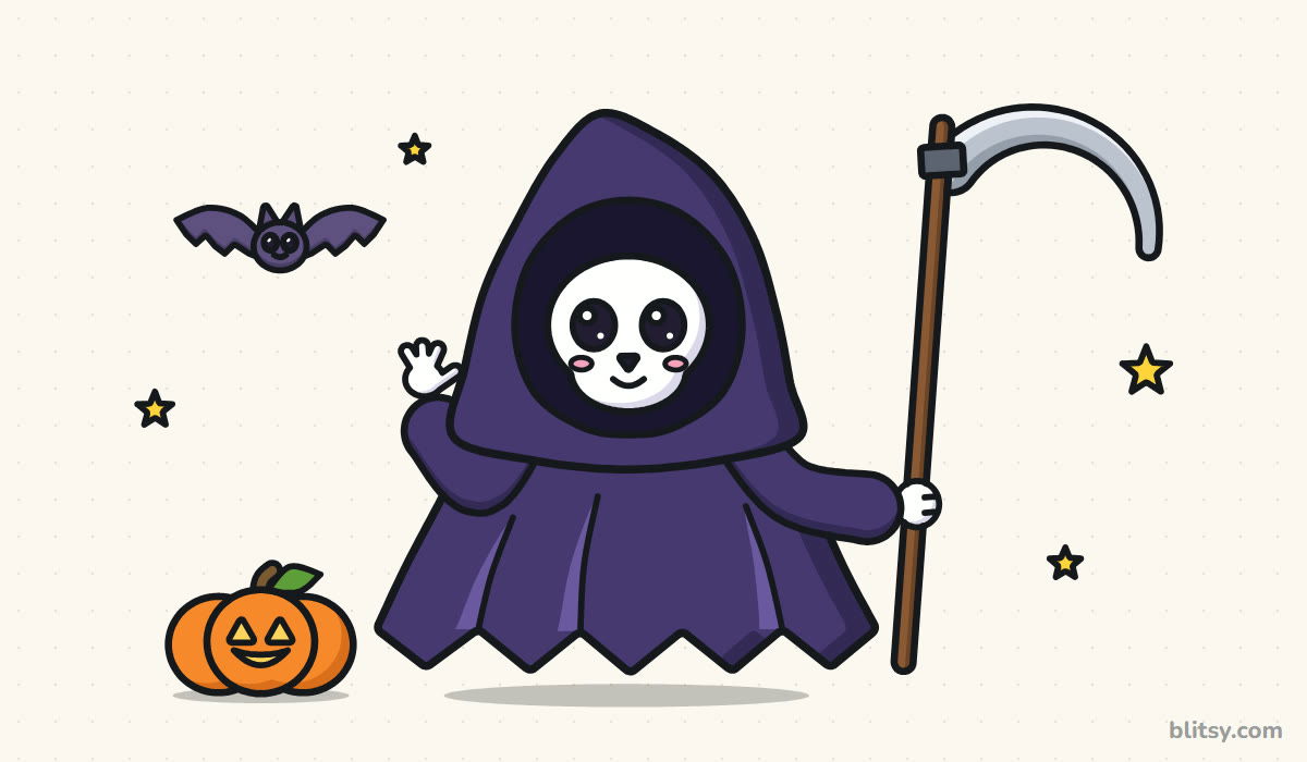 How to draw a grim reaper step by step - finished drawing