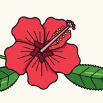 How to Draw a Hibiscus Step by Step (Easy Tropical Flower)