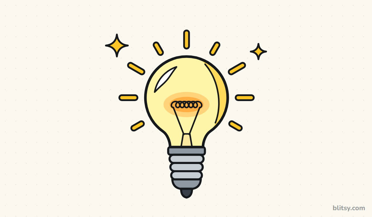 How to draw a light bulb step by step - finished drawing