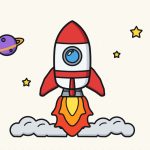 How to Draw a Rocket Step by Step (Easy Blast-Off Drawing)
