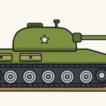 How to Draw a Tank Step by Step (Easy Cartoon Tank)