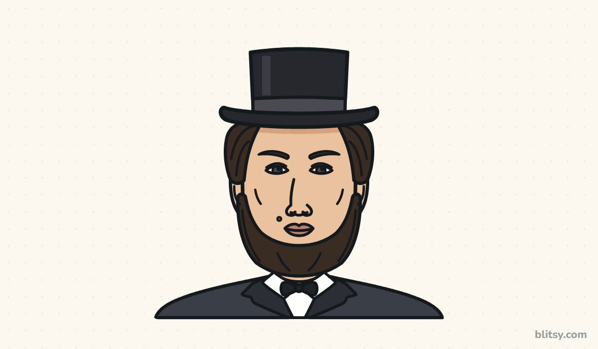 How to draw abraham lincoln step by step - finished drawing