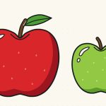 How to Draw an Apple Step by Step (Red and Bitten Green)
