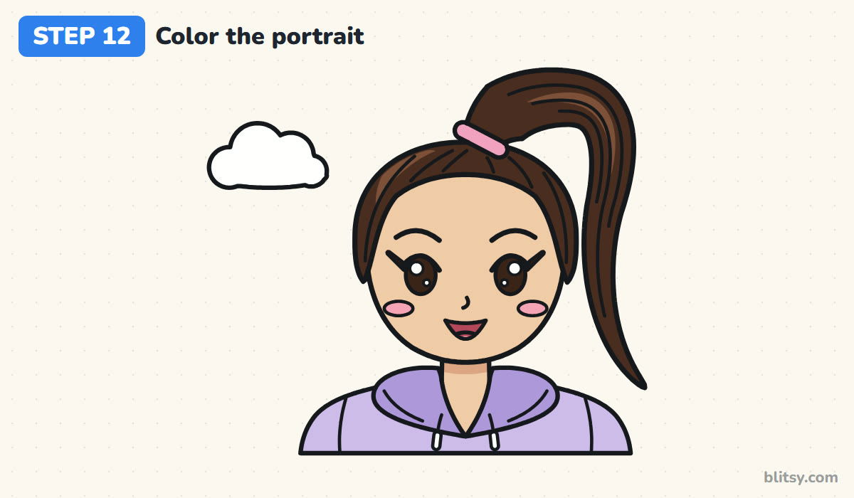 How to draw ariana grande step by step step 12 - color your ariana grande
