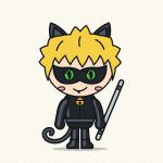 How to Draw Cat Noir Step by Step (Easy Chibi Hero)