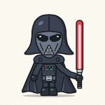How to Draw Darth Vader Step by Step (Easy Chibi Version)