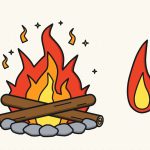 How to Draw Flames Step by Step (Easy Campfire Drawing)