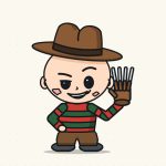 How to Draw Freddy Krueger Step by Step (Cute Chibi Version)