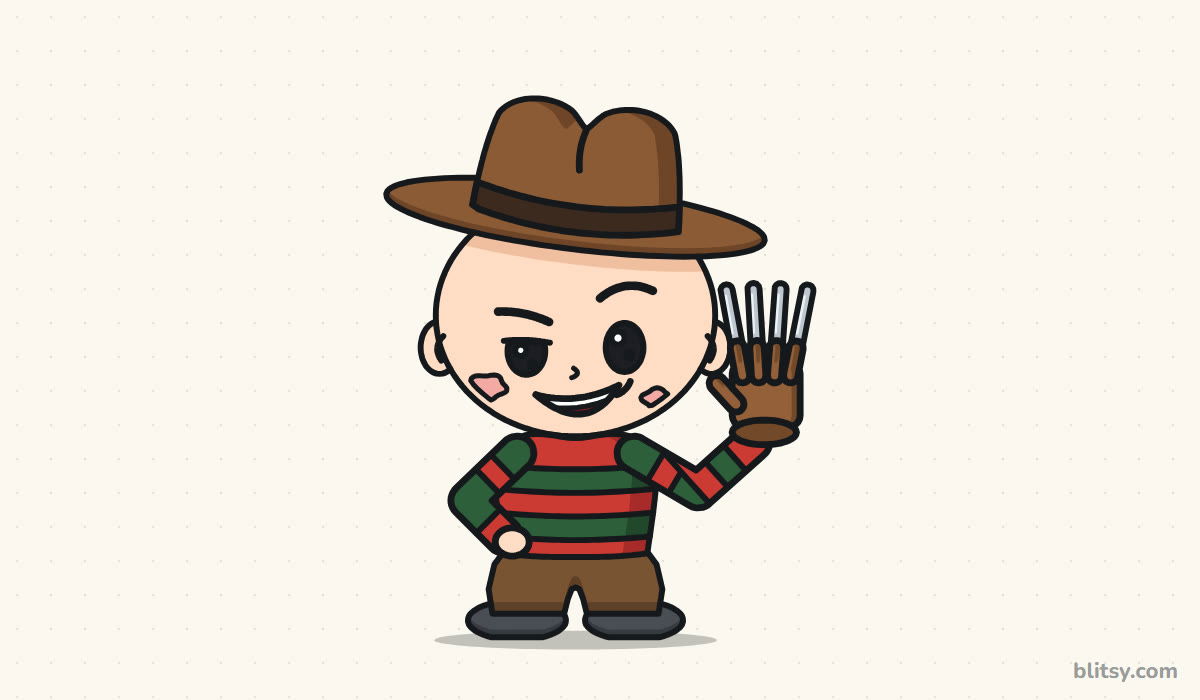 How to draw freddy krueger step by step - finished drawing