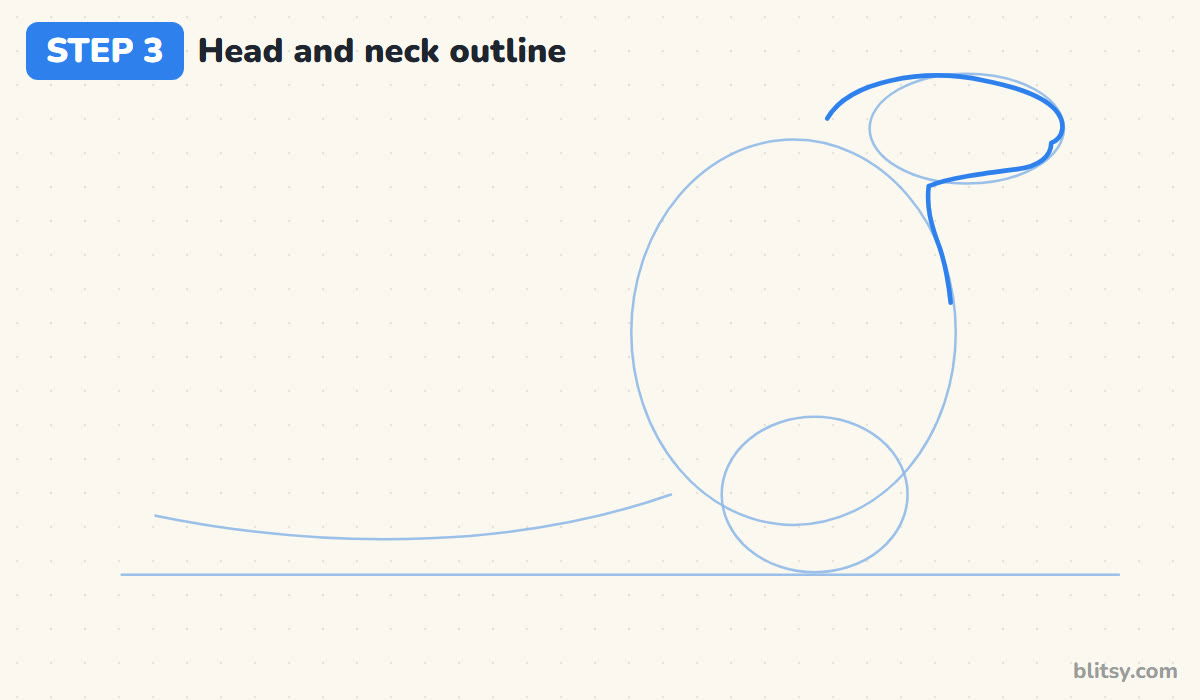 How to draw godzilla step by step step 3 - draw the head and neck outline