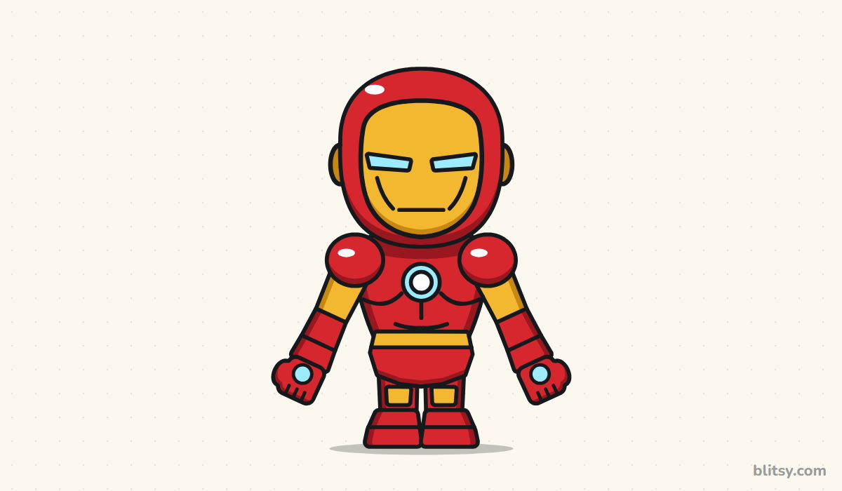How to draw iron man step by step - finished drawing