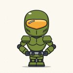 How to Draw Master Chief Step by Step (Easy Chibi Armor)