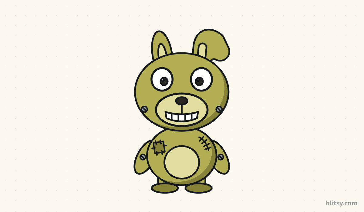 How to draw springtrap step by step - finished drawing