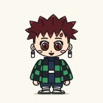 How to Draw Tanjiro Step by Step (Easy Demon Slayer Chibi)