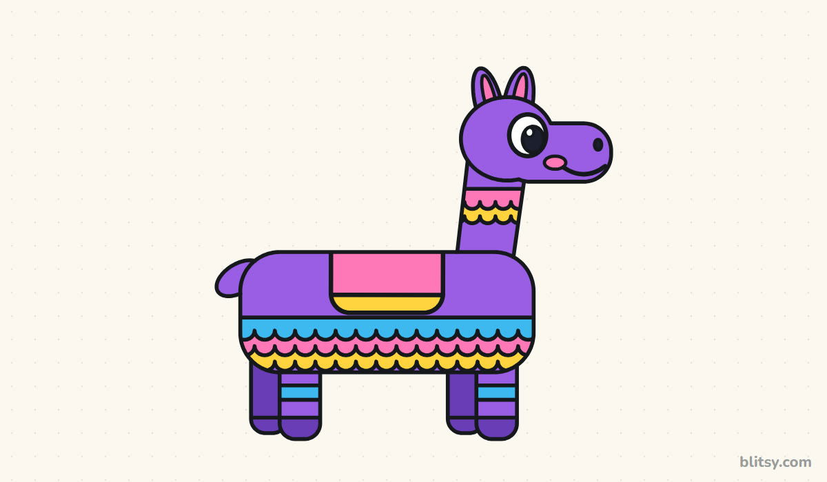 How to draw the fortnite llama step by step - finished drawing
