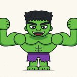 How to Draw the Hulk Step by Step (Easy Chibi for Kids)