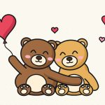 Love Drawing Step by Step: Two Hugging Bears (Easy)