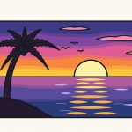 Oil Pastel Drawing Step by Step (Easy Sunset for Beginners)