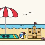 Summer Drawing Step by Step (Easy Beach Scene for Beginners)