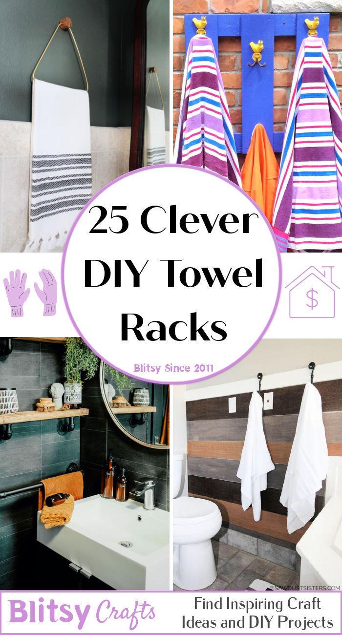 25 Unique DIY Towel Rack Ideas to Organize Your Bathroom