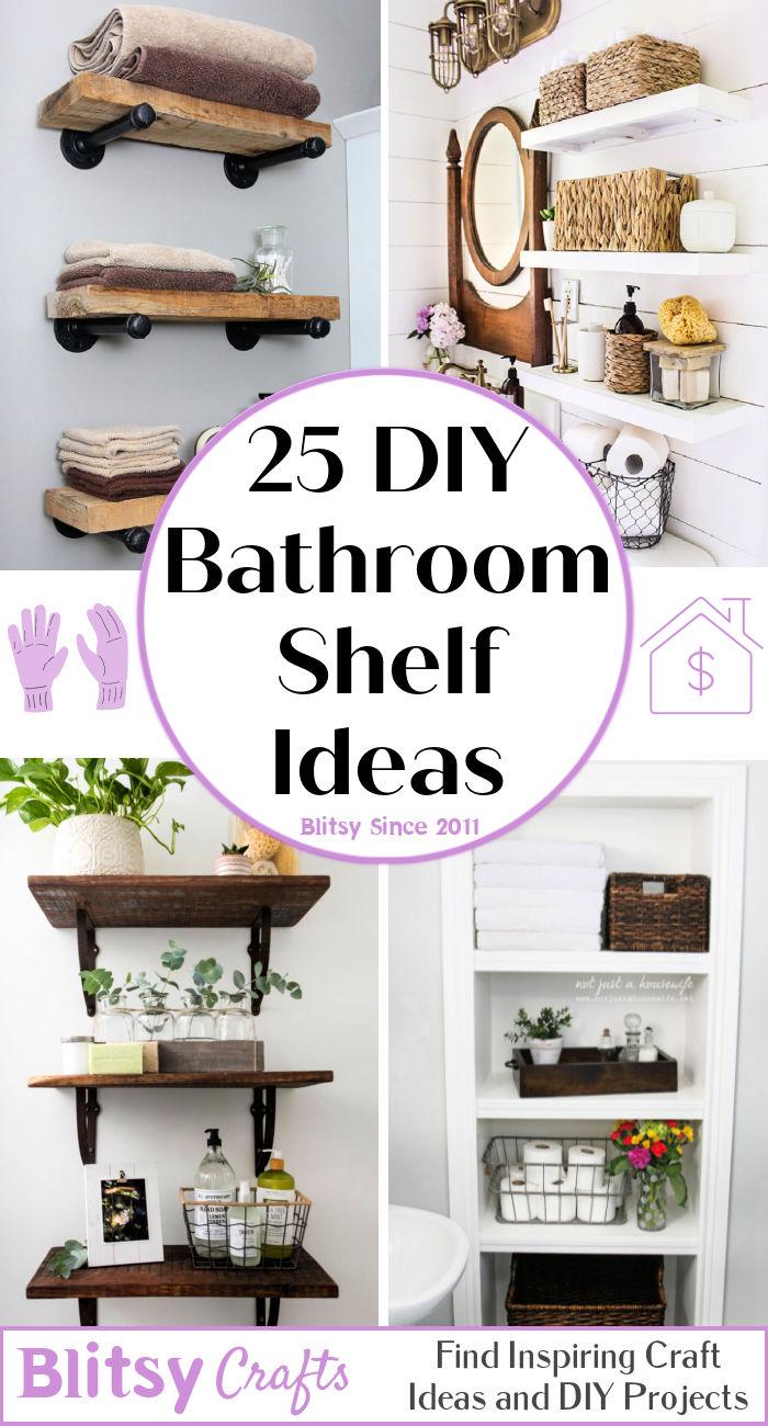 25 DIY Bathroom Shelf Ideas
