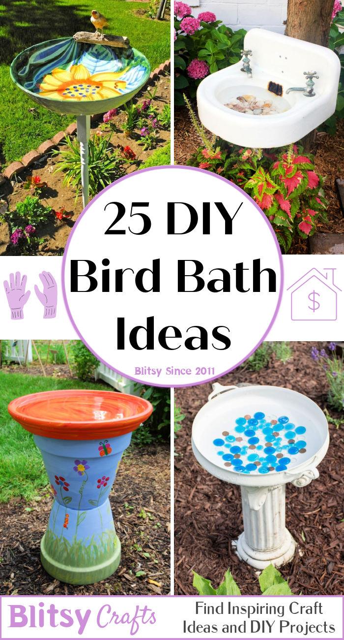 25 DIY Bird Bath Ideas