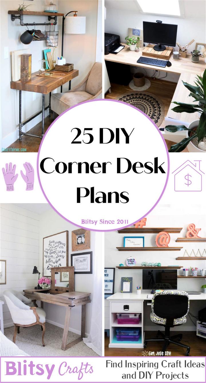 25 Homemade DIY Corner Desk Plans Easy To Build and Cheap