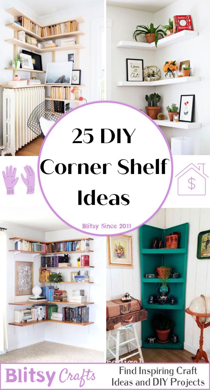25 DIY Corner Shelf Ideas