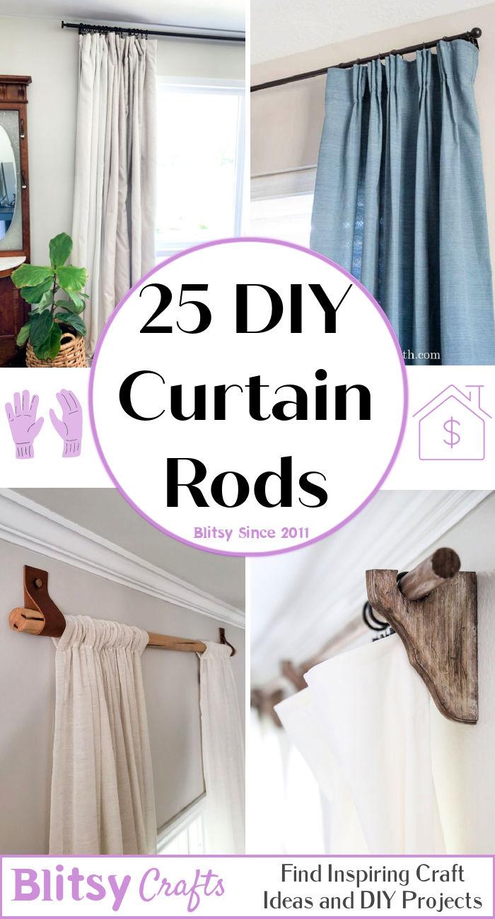 25 DIY Curtain Rods