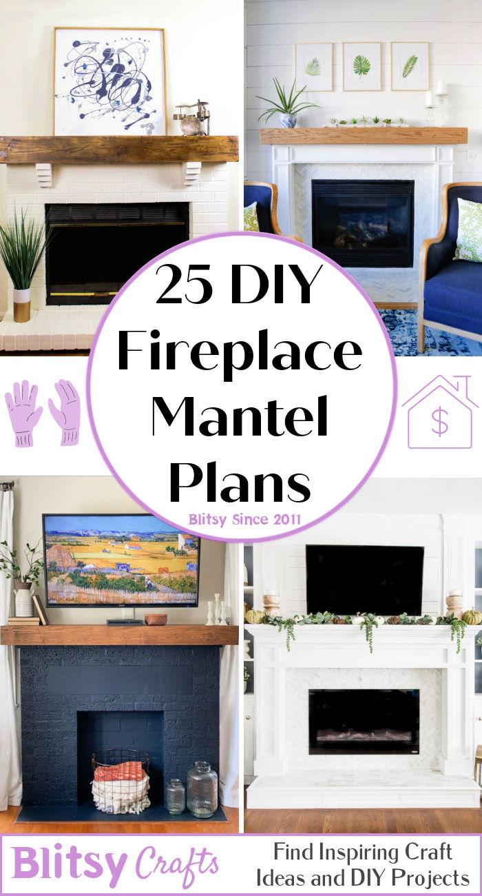25 DIY Fireplace Mantel Plans