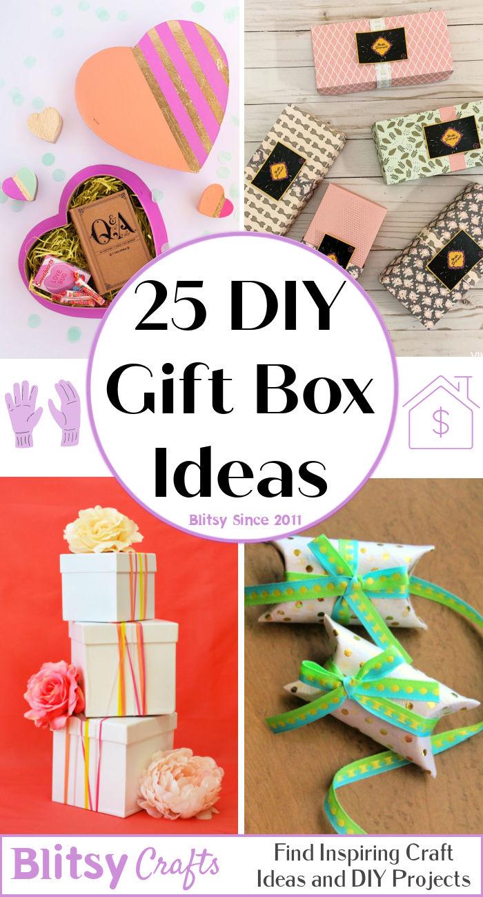 25 DIY Gift Box Ideas (Free Printable Box Template)