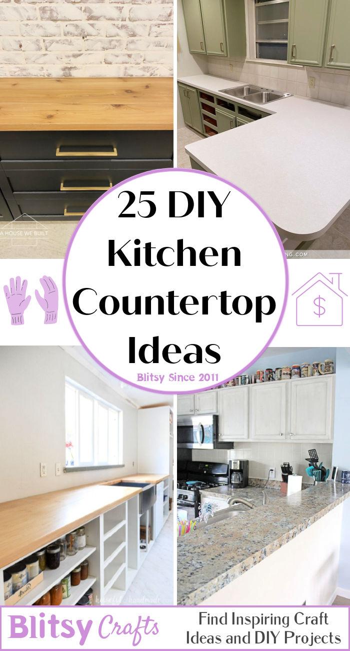 25 DIY Kitchen Countertop Ideas
