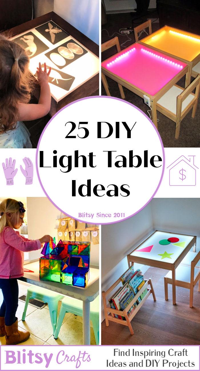 25 DIY Light Table Ideashomemahomemade diy light table plans