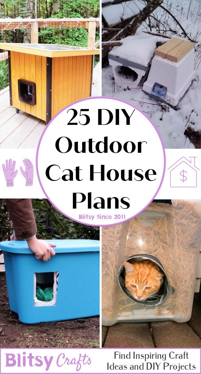 25 Free Diy Outdoor Cat House Plans, Cat House Plans Diy