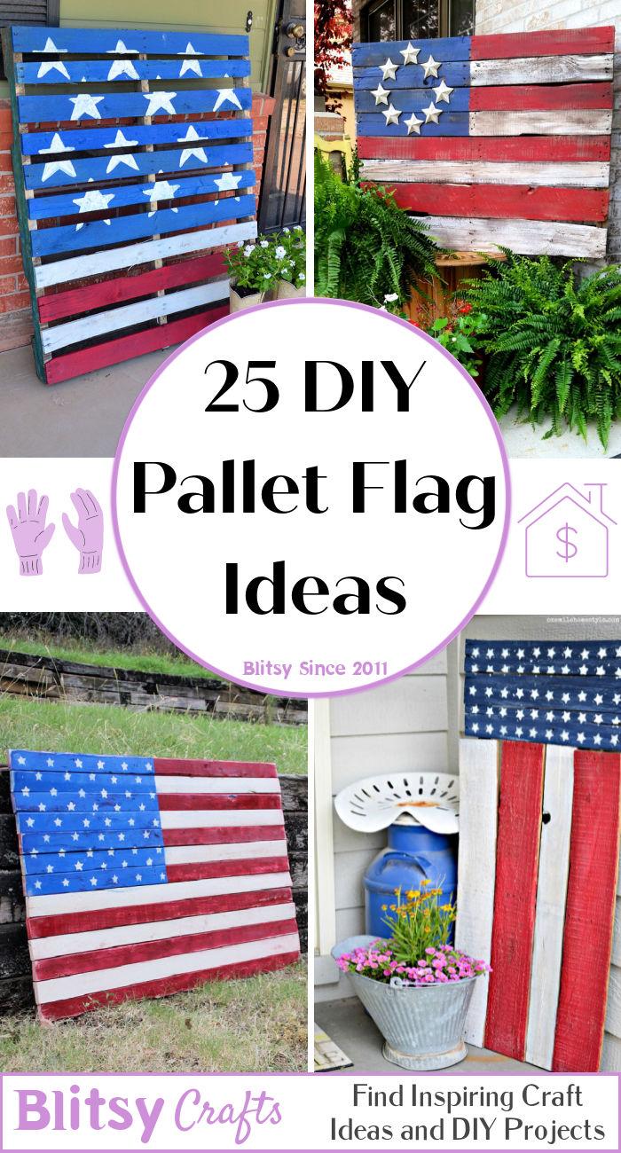 25 diy wood pallet flag ideas - pallet american flag