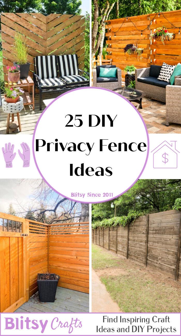 25 DIY Privacy Fence Ideas