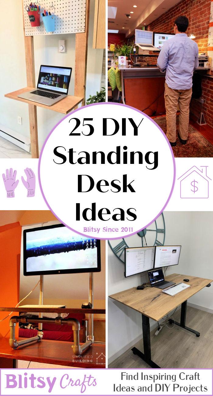 homemade diy standing desk plans to build your own