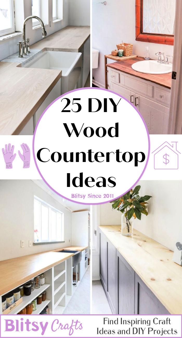 25 DIY Wood Countertop Ideas