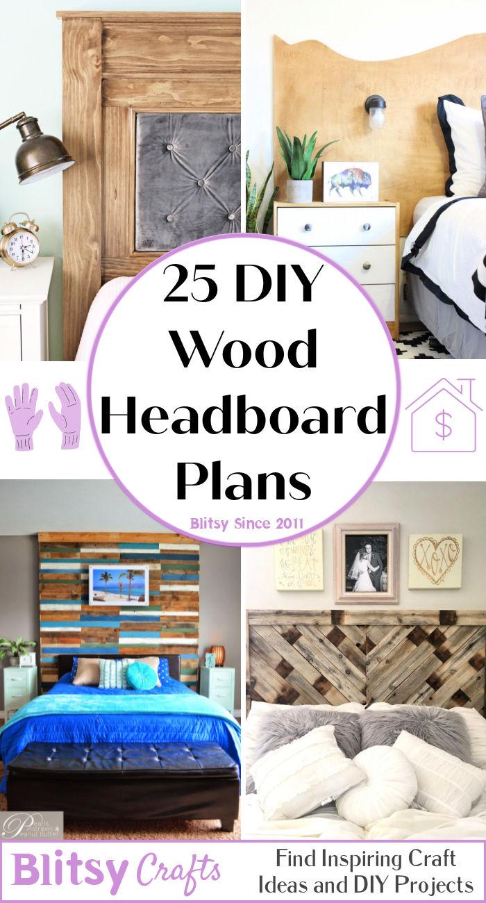 25 DIY Wood Headboard Plans