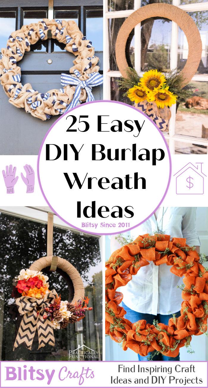 25 Easy DIY Burlap Wreath Ideas