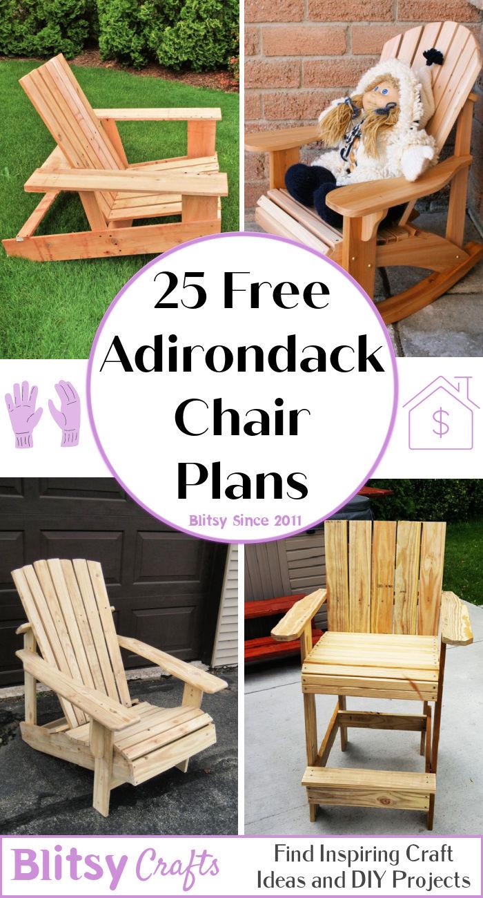 25 Free Adirondack Chair Plans