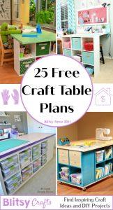 25 DIY Craft Table Ideas with Storage and Easy To Build - Blitsy
