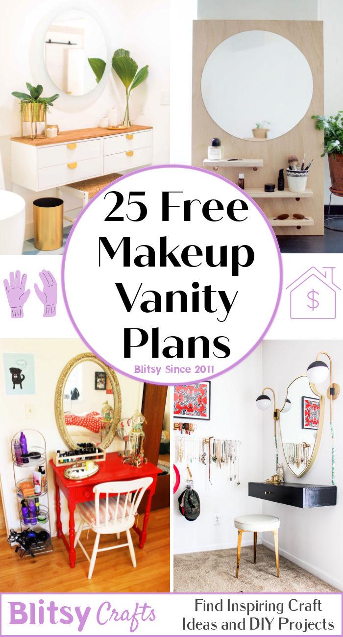 25 homemade diy makeup vanity plans - diy vanity table ideas